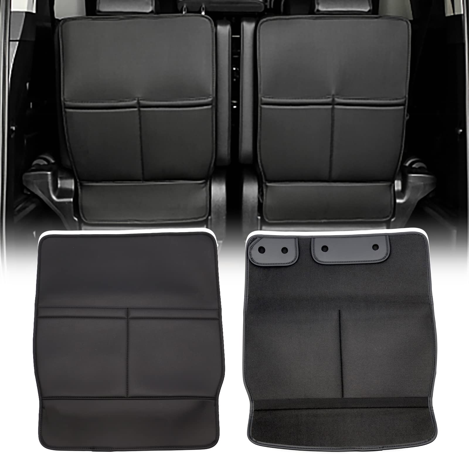 

Jeyaic Kick Guard Seat Covers for Toyota Kick Mats with Storage Pocket for Dirt Easy Set of 2 Alphard/Vellfire (30 Series) - Mats, Stain-Resistant, чёрный