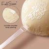 FallSweet Invisible Push Up Strapless Bra for Women Adhesive Sticky Bras Reusable Silicone Bralette Sexy Lace Wedding Lingerie
