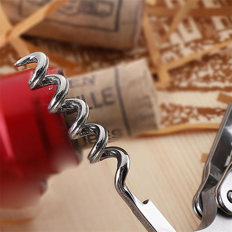 Bottle Opener Wine Corkscrew Professional Bottle Opener and Foil Cutter Stainless Steel Bottle Can Remover For Kitchen Tools