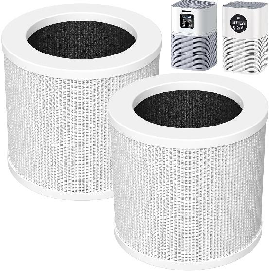 2 Pack A1 Replacement Filter Compatible with VEWIOR Air Purifier Hqsc-50, Hqkj-80, Ameifu Ap01w, Koios Hqkj-50, H13 True Hepa Filter for Vewior A1w