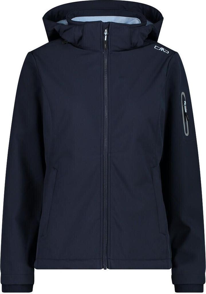 CMP Softshell Jacket Zip Hood Women (39A5006) Women's Softshell Jacket with Detachable Hood (39A5006) B. Blue/skylight
