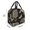 Frosch, Pilz, Schnecke und Motte Insekten Isolierte Lunchtasche für Damen Büro Kühltasche Thermische Lebensmittelbox Tragbare Lunchboxen