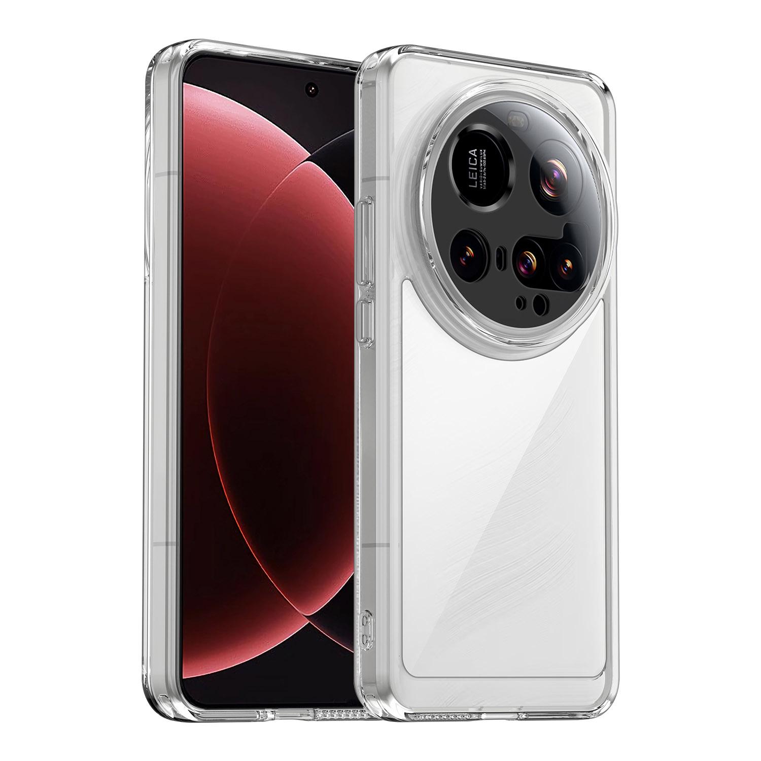 

For Xiaomi 15 Ultra Case TPU Acrylic Clear Phone Cover with Tempered Glass Film Type A