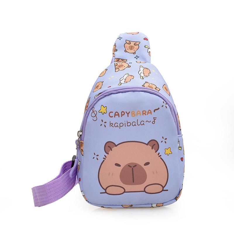 New children's breast bag boys and girls cartoon printed change bag outdoor leisure messenger bag kindergarten shoulder bag