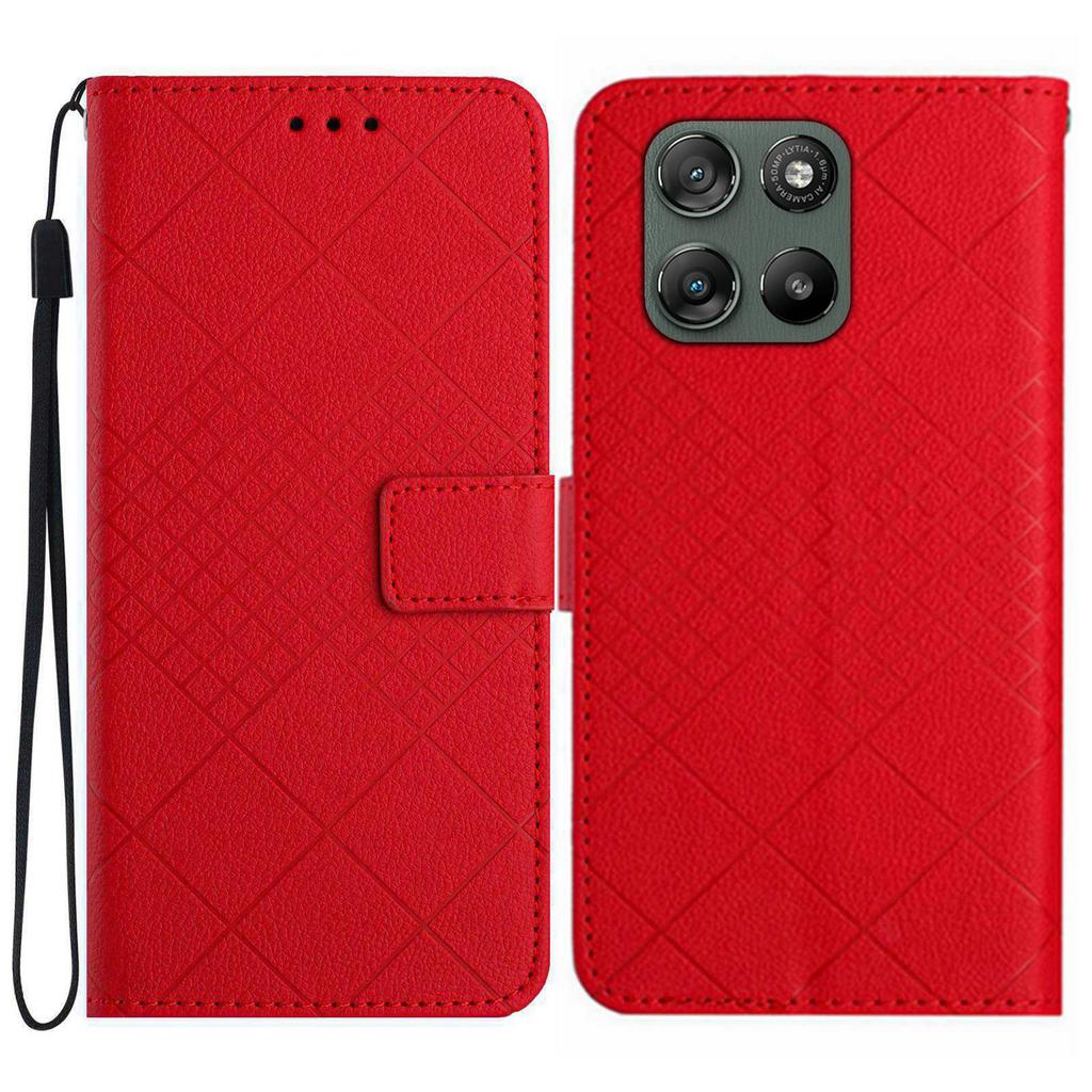 For Motorola Moto G67 Power 5G Case Wallet Imprint PU Leather Flip Folio Phone Cover