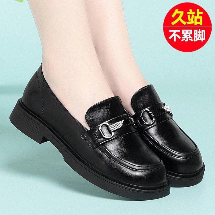 Scarpe singole a tacco basso nuove per primavera e autunno in morbida pelle suola morbida comode piccole scarpe in pelle