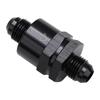 1PCS Aluminium Non Return One Way Check Valve Shuttle Type Check Valve Adapter Black for Car Engines Fuel/Hydraulic AN6 AN8 AN10
