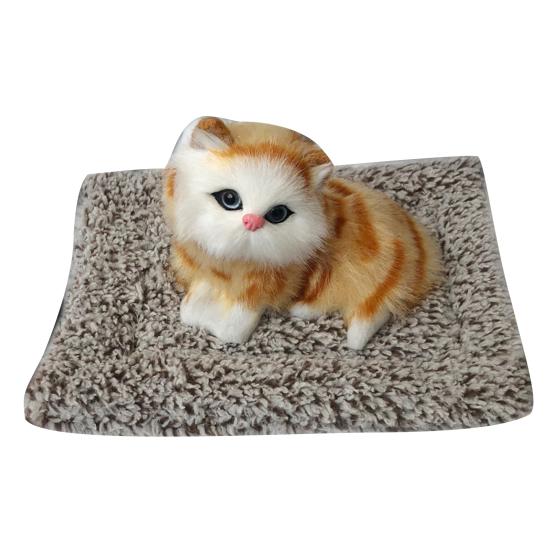 Plush Simulation Cat Home Car Stuffed Toy Embedded Decor Bamboo Charcoal Bag