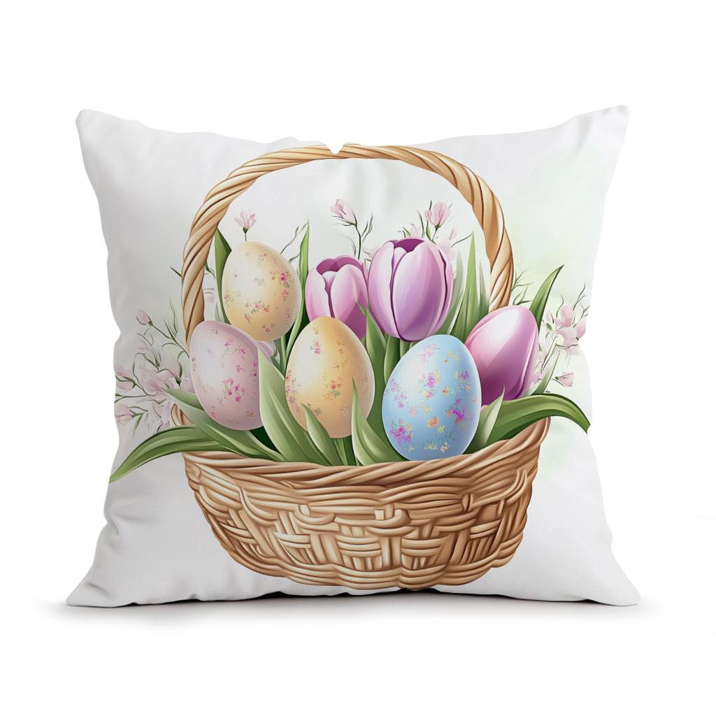 Easter Decorations Cushions Pillowcase Polyester Cushion Cover Throw Pillow Pillowcover Home Car Sofa Decor