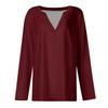 Women's T Shirt Tee Color Long Sleeve Daily Weekend Fashion Basic V Neck Regular Top