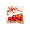 Thanksgiving Pumpkin and Maple Leaf Single Side Printed Sofa Pillow Cover 45x45cm Without Insert Autumn Harvest Decorative Cushion Case