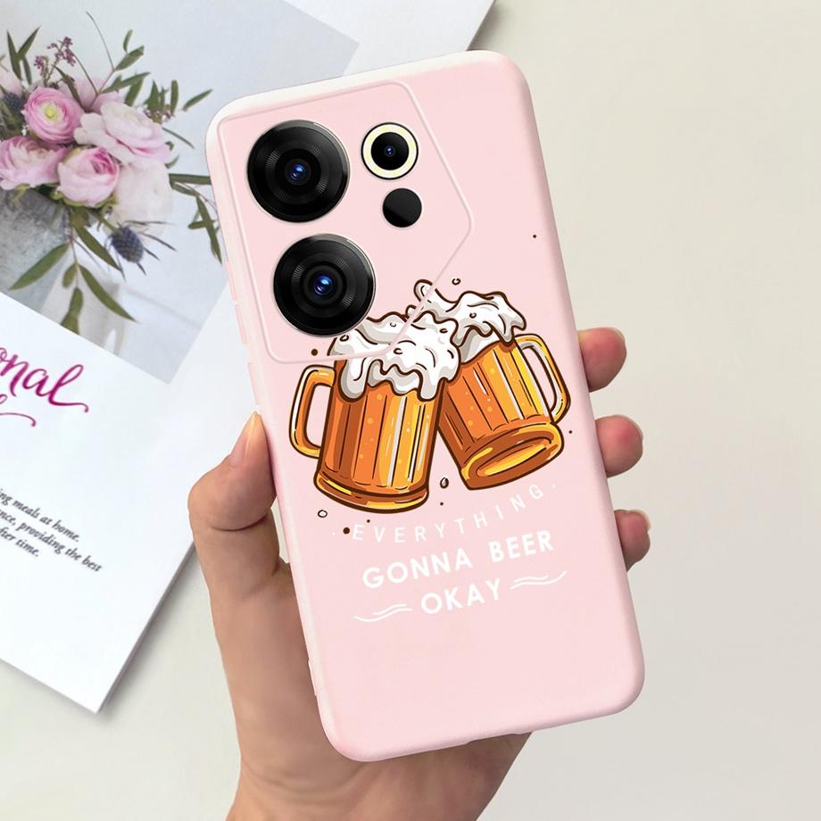 Phone Cover For Tecno Camon 20 Pro 4G 5G Case Soft Silicone Love Heart Jelly Capa For Tecno Camon 20 Premier 20Pro Camon20 Funda