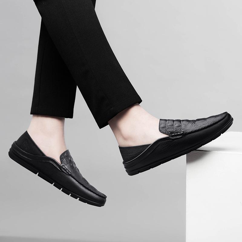 Fashion British Style Men's Casual Leather  Business Shoes Fashion Masculino Dress Office Shoes Luxury Soft Bottom Outdoor Walking Shoes