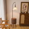 American Retro Floor Lamp with Storage Shelf