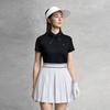 FILA Golf Series Simple Classic Versatile Comfortable Bow Tie Decor Short Sleeve Polo Shirt Women tops Legendary-Blue A11W625103FNV