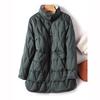 Autumn Winter Women Down Long Jacket Single Breasted Double Sided Puffer Coat