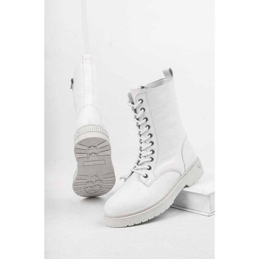 Women's Genuine Leather Thick Outsole Winter Boots