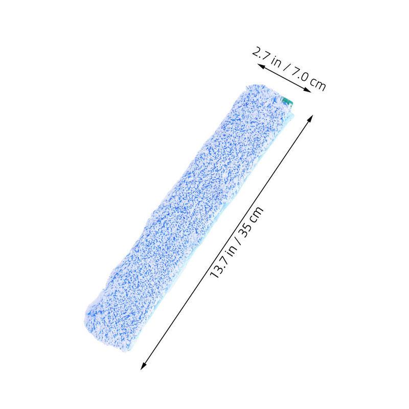 2Pcs Microfiber Window Scrubber Refill Sleeves 35Cm Reusable Glass Cleaning Replacement Streak Free High Absorption Washable