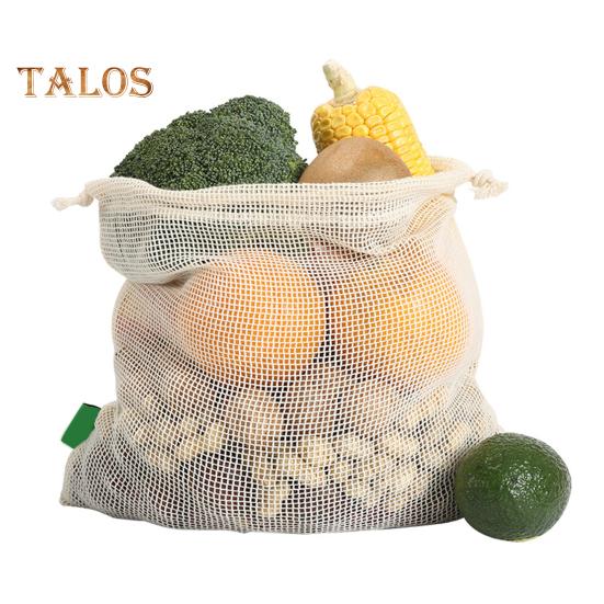 3Pcs Eco-Friendly Reusable Bags Mesh Breathable Strong Load-bearing Snacks Toys Organizer Multipurpose Grocery Shopping Bags