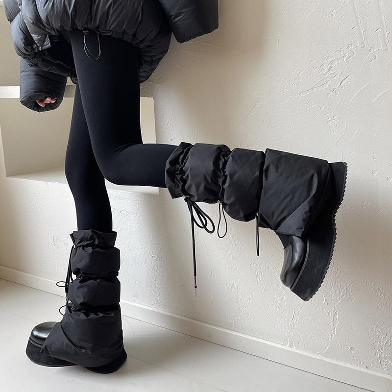 New Winter Socks Cover, Thick Long Leg Covers with Drawstring and Ties To Keep Warm and Windproof Perfect for Outdoor Sports