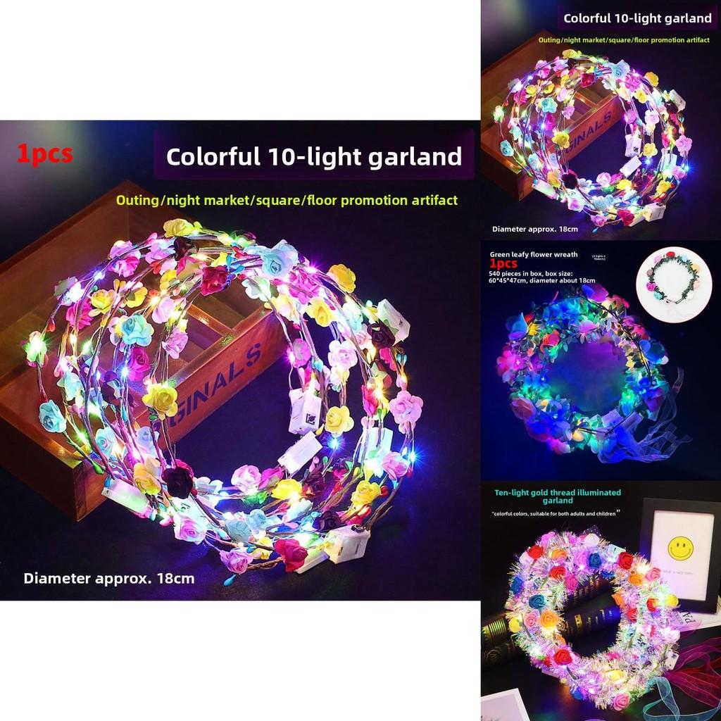 Led Light Flower Hair Accessory For Brides And Party Decorations Suitable For All Ages