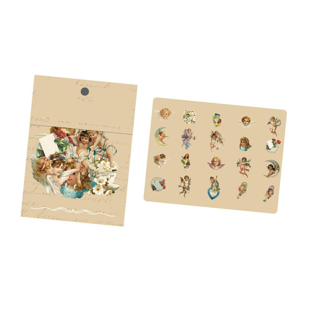 40 Stück Vintage Romantische Aufkleber Treibsand-Serie PET Zarte Muster Nostalgische Abziehbilder für Tagebuch