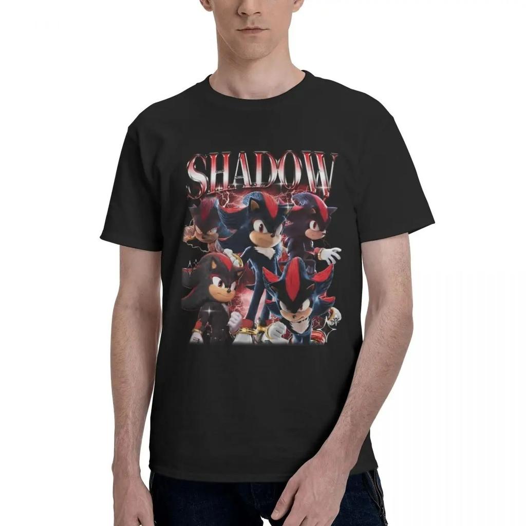 Shadow Hedgehog Classic Graphic Print TShirt Men Women Crewneck Cotton Loose Casual Tee Fashion Streetwear Wind Oversized Tops
