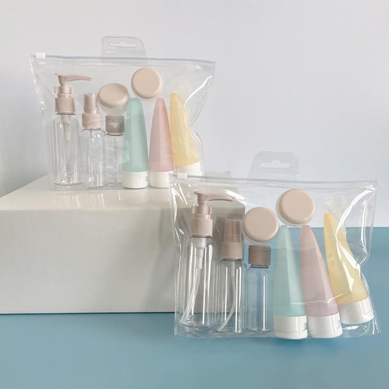 Travel Refillable Bottle Set Spray Lotion Shampoo Shower Gel Tube Bottling Cosmetic Empty Liquid Container Portable Tool