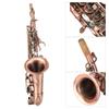 S97 Soprano Saxophone Set Elbow Tube Red Antique Abalone Shell Button Saxophone