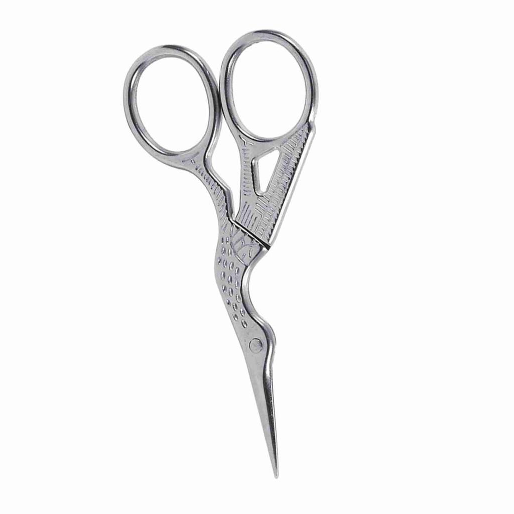 1Pc Stainless Steel Embroidery Sewing Tools Crane Shape Shears   Stitch Scissors Gold