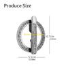 W89C Universal Foldable Phone Finger Holder Rack With Adjustable 360 Degree Stand Sparkling Brooch Design For Phone