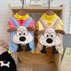 Winter and Autumn Dog Four-legged Clothes, Pet Cat Clothes, Small Medium-sized Puppies' Thick and Warm Sleeping Clothes