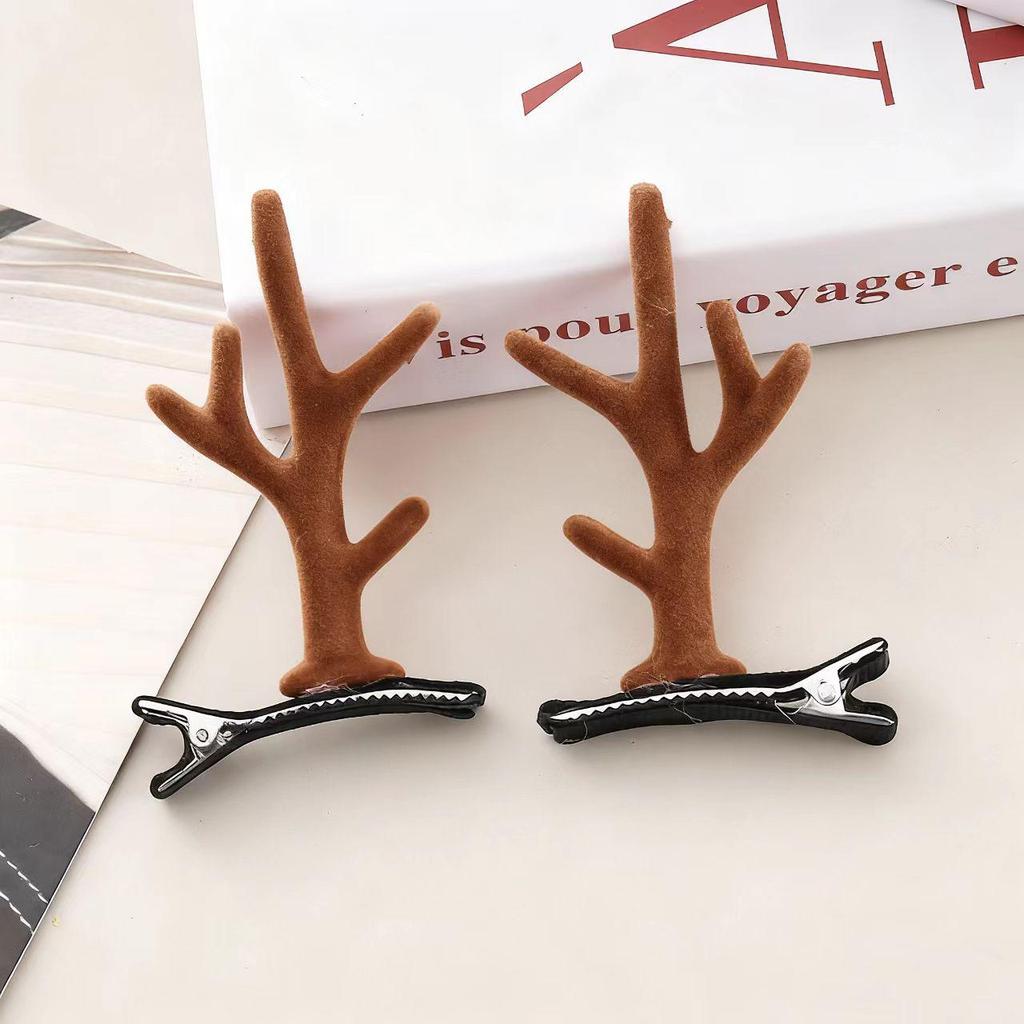 Christmas Antler Hair Clip: Cute Children's Elk Ears with Bells and Mushrooms