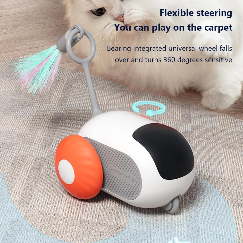 Intelligentes elektrisches Katzenspielzeug mit Fernbedienung, intelligentes elektrisches Katzenspielzeug, wiederaufladbares automatisches Katzenspielzeugauto, Kätzchenspielzeug, bewegliches Autospielzeug