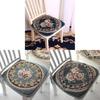 Chenille Non Slip Chair Cushion With Floral Pattern For Home Dining And Office