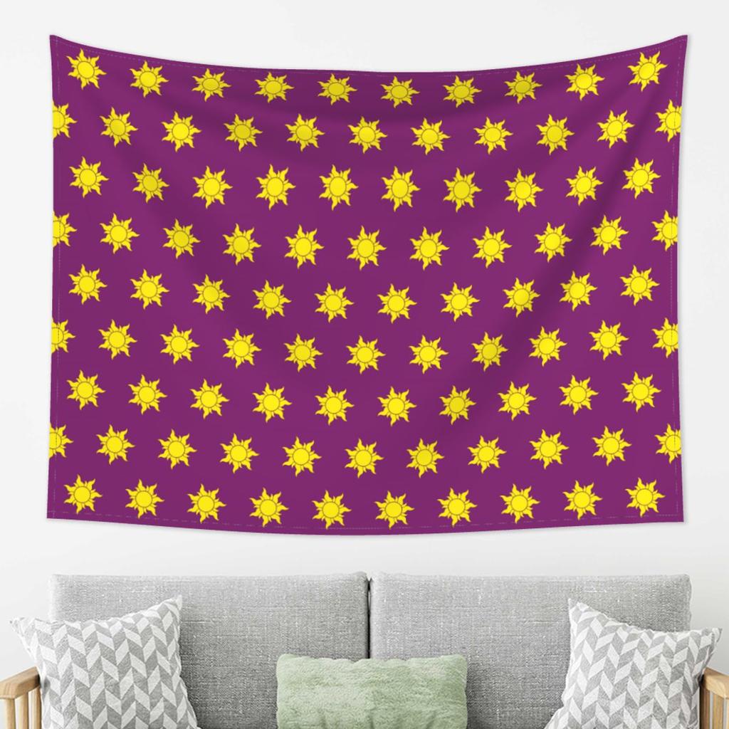 Rapunzel Sun Tapestry Decoration Art Aesthetic Tapestries for Living Room Bedroom Home Wall Cloth Wall Hanging