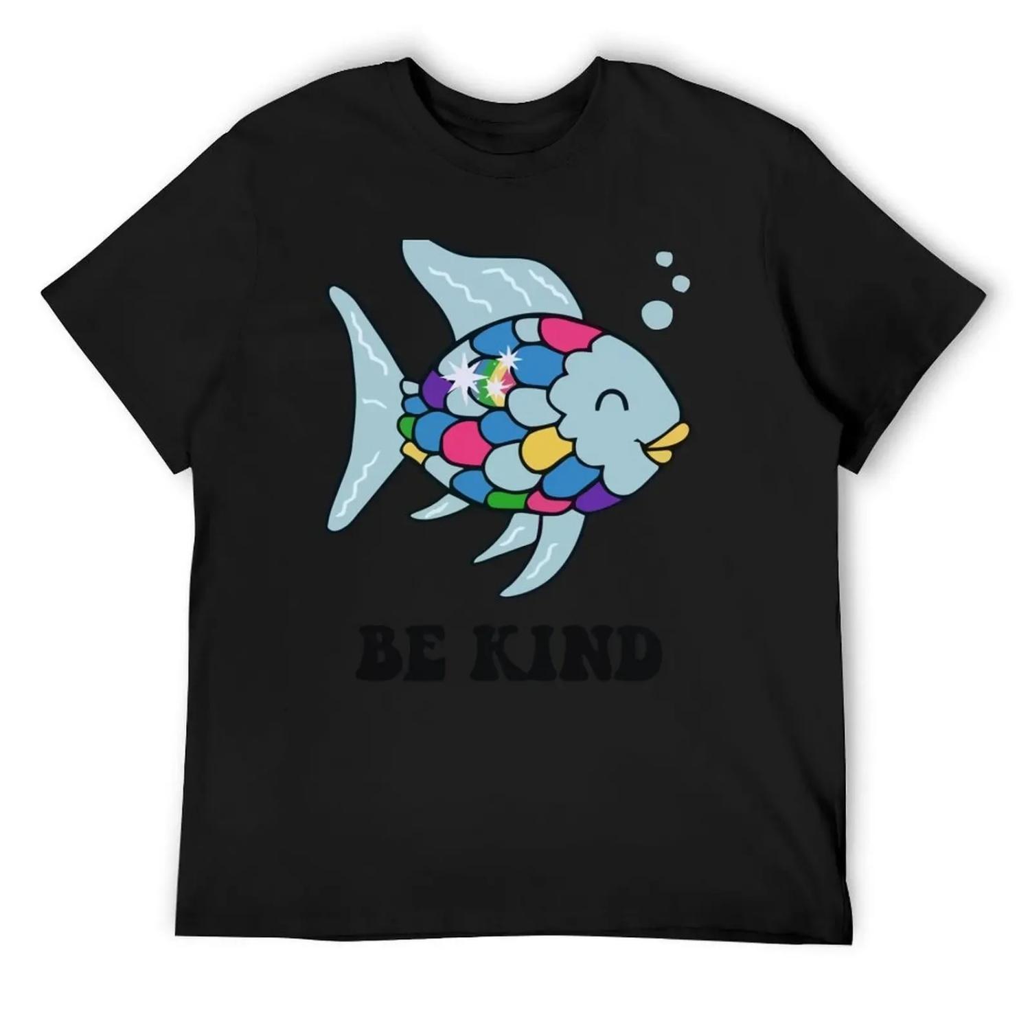 

Buy Be Kind Rainbow T-Shirt plus size clothes aesthetic clothes customs black t-shirts for men XXXXXL чорний