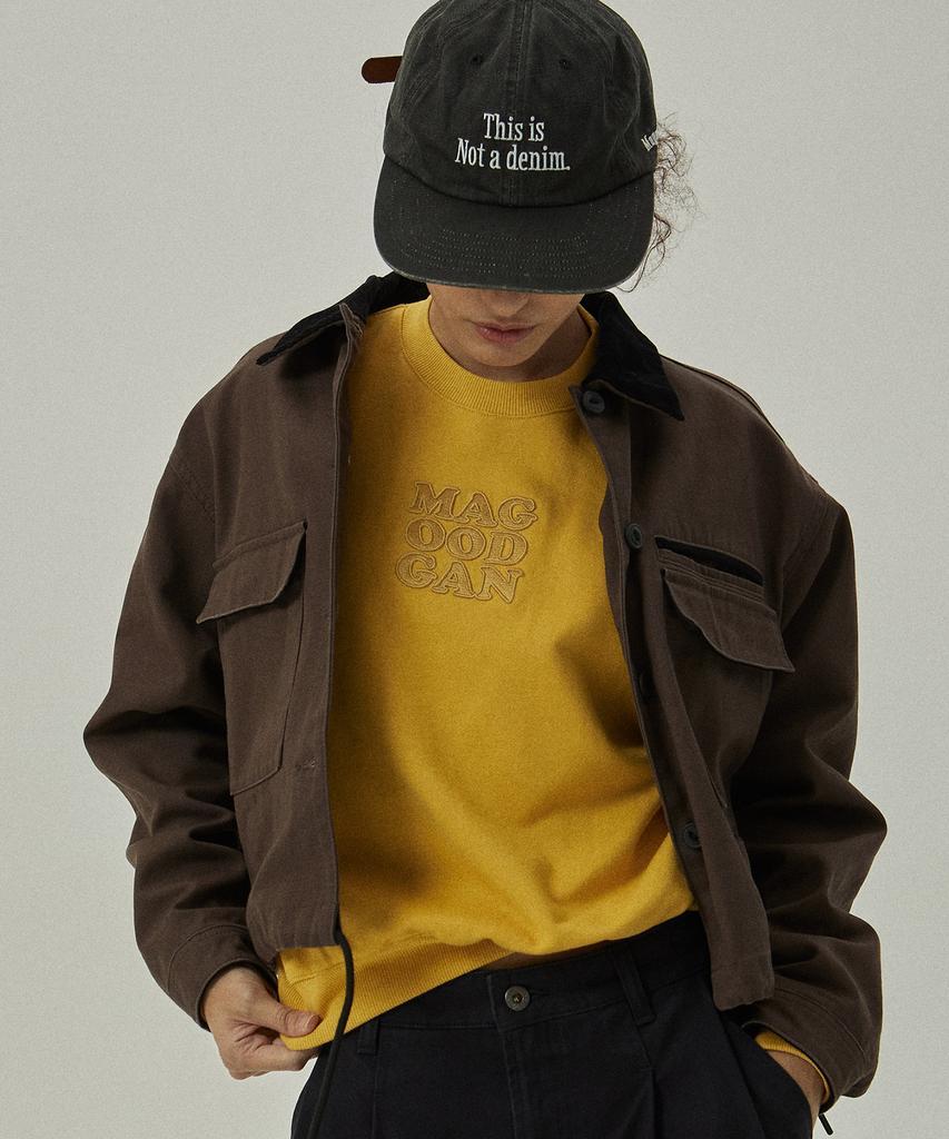 MAGOODGAN Headwear 9314 Pigment Cotton Lettering Black Ball Cap