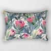 30*50cm Tropische Blume Pflanzenmuster Gedruckter Dekorativer Kissenbezug Schlafzimmer Wohnzimmer Zuhause Rechteckiger Kissenbezug Kissen