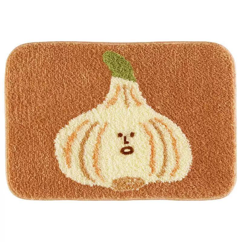 Ddd Creative Egg Yolk Shaped Carpet Bathroom Irregular Cartoon Floor Mat Non-Slip Water Absorbent Tufted Foot Mat
