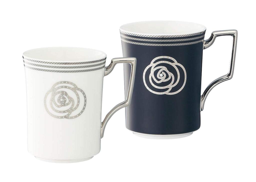 Noritake Mug Color Pair 295cc Aidan 2 Pieces Bone China (changeable Set) White/Black P93655/4867-12