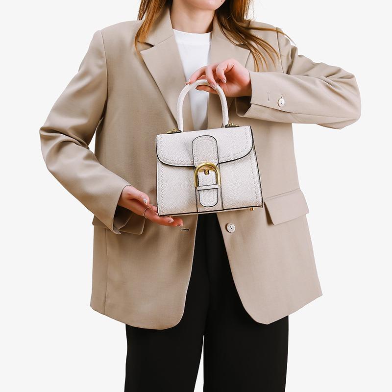 VEZFAA 2025 New Style Trendy Horseshoe Buckle Women's Bag Genuine Leather Saddle Bag High-grade Cowhide Handbag Kelly Bag Shoulder Messenger Bag