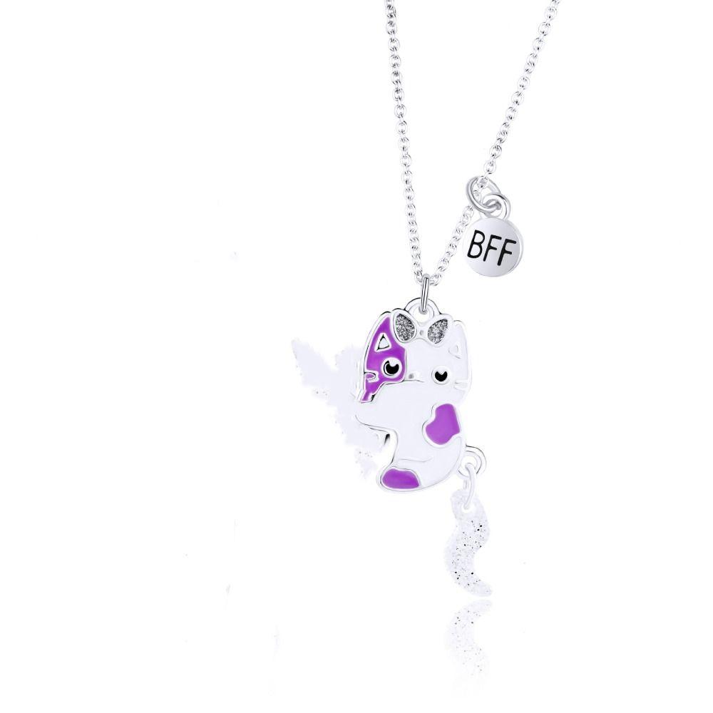 Electroplate Best Friend Magnetic Necklace Zinc Zinc Alloy Magnet Necklace Cartoon Pendant Necklace  Couple