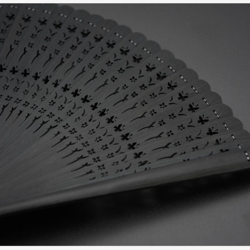 Folding Fan Antique Style Mini Chinese Style Full Bamboo Fan Summer Hanfu Classical Dance Cheongsam Men And Women Gifts Group Fan Black