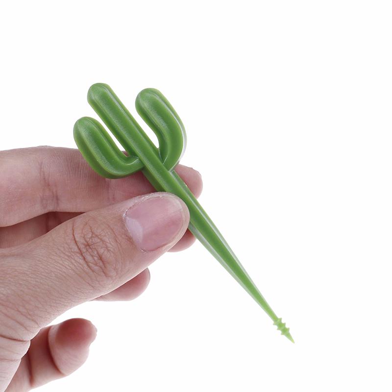 6Pcs/Pack Cactus Fruit Forks Dessert Forks Toothpick Kids Tableware Food Picks
