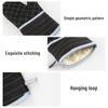 1 Pair Extended Oven Mitts Heat-Insulating 260 celsius Celsius500 degrees F Kitchen-Gloves Thick Terrycloth Lining Grids Horizontal Stripes Pattern fo