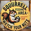 Retro Vintage Round Metal Sign with Nuts Design for Bar Cafe Wall Decor
