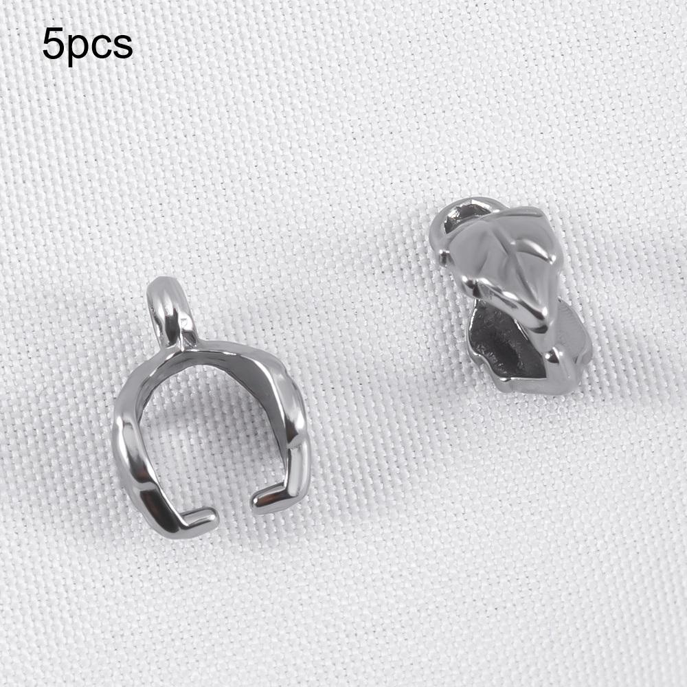 5 Stück 10 Stück Edelstahl-Anhänger-Klemmclip-Verschlusshaken für DIY-Halsketten-Schmuckherstellungsmaterial