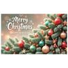 Happy New Year Banner Red Green Gold Colors Merry Christmas Banner Seasonal Banner Lightweight Christmas Decor For Holiday