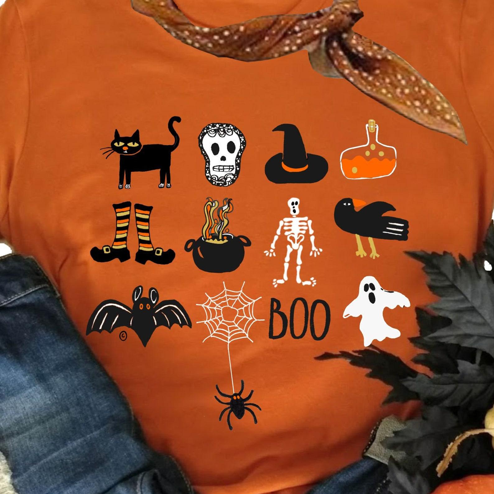 BOO ~ Halloween shirt, Fall Tee, cute women s shirt, women s halloween shirt, halloween shirt women, funny halloween shirt, fall shirt, L